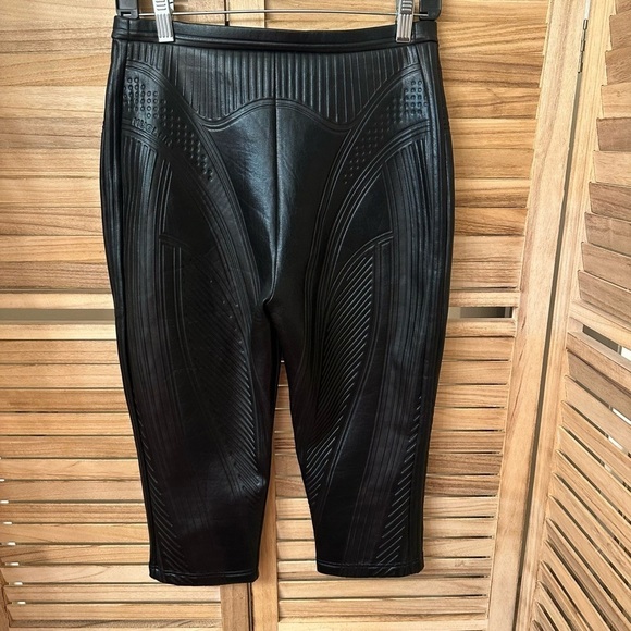 MUGLER  Embossed crop Pants Size L - Picture 5 of 11